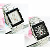 Men Wrist Watch, Zinc Alloy, with Glass, Rectangle, plated, for man 22mm Approx 9 Inch 