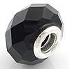 perles en cristal Pandore de noyau en argent, rondelle, noyau double en argent sans filetage & facettes Environ 4.5mm, Vendu par PC