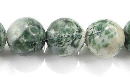 Green Spot Stone Beads, Round, more sizes for choice, Length:15 Inch, Sold By Strand