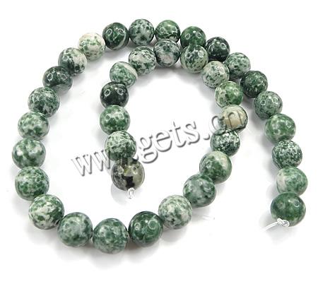 Green Spot Stone Beads, Round, more sizes for choice, Hole:Approx 1mm, Length:15 Inch, Sold By Strand