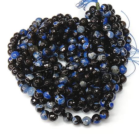Natural Two Tone Agate Beads, Round, Customized & more sizes for choice & faceted, Hole:Approx 1-2mm, Length:Approx 16 Inch, Sold By Strand