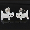White Shell Earrings, 925 Sterling Silver, with White Shell, Animal, white 