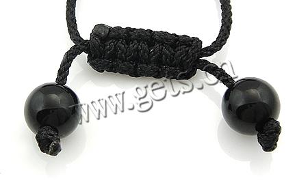 Edelstein Woven Ball Armbänder, gefärbter Marmor, mit Nylonschnur, handgemacht, keine, Länge:6-9.5 ZollInch, verkauft von Strang