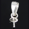 Sterling Silver Peg Bail, 925 Sterling Silver, plated Approx 