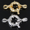 Broche de anillo de primavera de plata del rey, plata de ley 925, más colores para la opción, agujero:aproximado 3mm, Vendido por UD