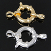 Broche de anillo de primavera de plata del rey, plata de ley 925, chapado, más colores para la opción, 23x11.5x2.5mm, agujero:aproximado 3mm, Vendido por UD