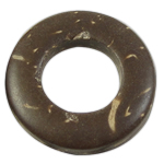 Colgantes de coco natural, Donut, 14.5x3mm, agujero:aproximado 6.5mm, aproximado 1000PCs/Bolsa, Vendido por Bolsa