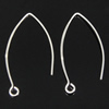 925 Sterling Silver Marquis Earring Hooks, plated Approx 2.5mm 