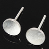 Sterling Silver Earring Stud Component, 925 Sterling Silver, plated 0.8mm 