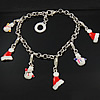 Iron Christmas Bracelet, Zinc Alloy, with Iron, plated, enamel Approx 10 Inch 