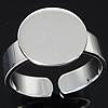 Sterling Silver Pad Ring Base, 925 Sterling Silver, plated 12mm, US Ring 