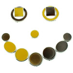 perles acrylique en résine, couleurs mélangées, 20-40mm Environ 2mm, Vendu par kg