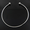European Ball End Cuff Necklace, Stainless Steel original color Inch 