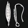 Стерлингового серебра крюк серьги, Серебро 925 пробы, Другое покрытие, Много цветов для выбора отверстие:Приблизительно 1.5mm, продается Пара