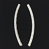 Sterling Silver Tube Beads, 925 Sterling Silver, plated Approx 0.8mm 