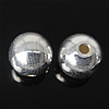 Sterling Silber Vintage Perlen, 925 Sterling Silber, rund, plattiert, keine, 7mm, Bohrung:ca. 1.5mm, verkauft von PC