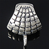 Sterling Silver Bail Beads, 925 Sterling Silver, Shell, plated Approx 4.5x5.5, 1.8mm 