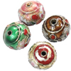 Filigree Cloisonne Beads, with flower pattern & mixed Approx 1mm 