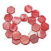 perle de coquillage teint, coquille, hexagone, plus de couleurs à choisir Environ 1mm Environ 15 pouce, Environ Vendu par brin
