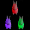 LED Colorful Night Lamp, Plastic, Rabbit, mixed colors 