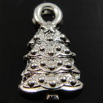 Zinc Alloy Christmas Pendants, Christmas Tree, plated Approx 3.5mm, Approx 