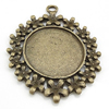 Zinc Alloy Pendant Cabochon Setting, plated cadmium free 25mm Approx 3mm 