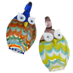 Animal Lampwork Pendants, Owl, mixed colors Approx 6mm 