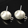 Sterling Silver Earring Stud Component, 925 Sterling Silver, plated 0.8mm Approx 1.5mm 