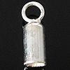 Sterling Silver End Caps, 925 Sterling Silver, Tube, plated 2mm Approx 2mm 