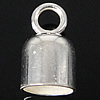 Sterling Silver End Caps, 925 Sterling Silver, Tube, plated 5mm Approx 2.5mm 