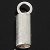 Sterling Silver End Caps, 925 Sterling Silver, Tube, plated 2mm Approx 1.7mm 