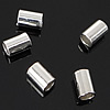 Sterling Silber Crimp Perlen, 925 Sterling Silber, Zylinder, plattiert, keine, 3x2mm, Bohrung:ca. 1.6mm, verkauft von PC