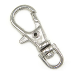 Eisen Schlüssel Verschluss, Platinfarbe platiniert, weiß, frei von Blei & Kadmium, 9x23x3mm, verkauft von PC