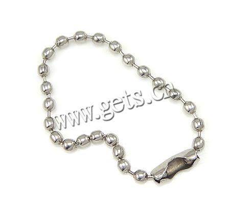 Iron Tag Chain, plated, different length for choice & ball chain, more colors for choice, lead & cadmium free, 2.5x2mm, Approx 1000PCs/Bag, Sold By Bag