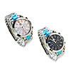Men Wrist Watch, Zinc Alloy, with Glass, platinum color plated, stem-winder & for man 33mm, 18mm Approx 9 Inch 