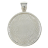 Zinc Alloy Pendant Cabochon Setting, Coin, plated nickel, lead & cadmium free Approx 