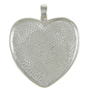Zinc Alloy Pendant Cabochon Setting, Heart, plated nickel, lead & cadmium free Approx 5mm 