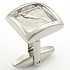 Cufflink Findings, Brass, Square, platinum color plated, cadmium free, 16mm, 19mm Approx 12mm 