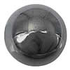 Halbgebohrte Magnetische Hämatit Perlen, Non- magnetische Hämatit, rund, schwarz, Grade A, Bohrung:ca. 1mm, verkauft von PC