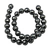 Nicht magnetische Hämatit Perlen, Non- magnetische Hämatit, rund, verschiedene Größen vorhanden & facettierte, schwarz, Bohrung:ca. 1mm, Länge:ca. 15.5 ZollInch, verkauft von Strang