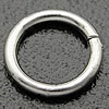Corte de sierra salto anillo cerrado de plata de ley, plata de ley 925, Donut, chapado, más colores para la opción, 0.9x6mm, 100PCs/Bolsa, Vendido por Bolsa