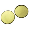 Brass Cabochon Settings, Flat Round, plated 20mm, Inner Approx 18mm 
