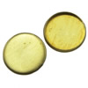 Brass Cabochon Settings, Flat Round, plated 14mm, Inner Approx 12mm 