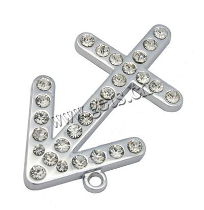 Zinc Alloy Constellation Pendant, Sagittarius, with rhinestone, more colors for choice, cadmium free, 26x45x3mm, Hole:Approx 1.6mm, 50PCs/Lot, Sold By Lot