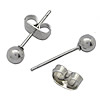 Stainless Steel Earring Stud Component, original color  0.7mm 
