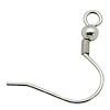 Stainless Steel Hook Earwire, 304 Stainless Steel, with loop, original color Approx 2mm 