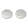 Stainless Steel Tag Charm, 304 Stainless Steel, Flat Round, original color Approx 1mm 