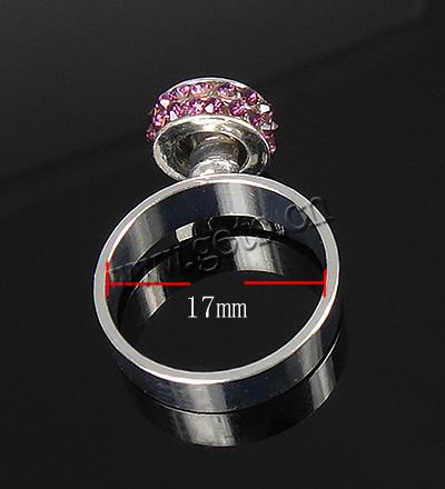 Brass, with Zinc Alloy, plated, with rhinestone, more colors for choice, 11x4.5mm, Hole:Approx 17mm, US Ring Size:6.5, Sold By PC