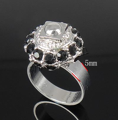 Europeo abalorios latón anillo de dedo, metal, con aleación de zinc, chapado, con diamantes de imitación, más colores para la opción, 16x8.5mm, agujero:aproximado 17mm, tamaño:6.5, Vendido por UD
