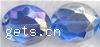 Oval Crystal Beads, full plated, AB color & handmade faceted Inch 